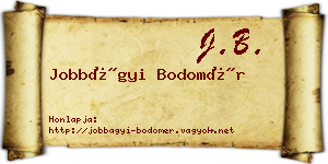 Jobbágyi Bodomér névjegykártya